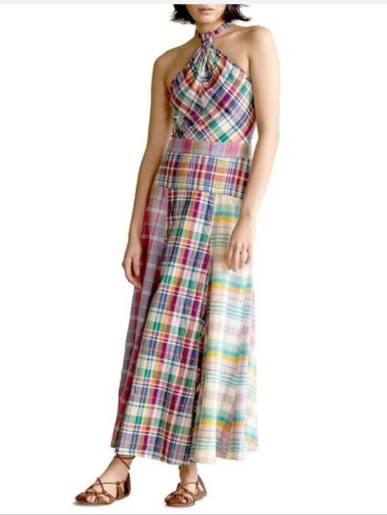 Polo Ralph Lauren Dresses & Skirts - HTF AMAZING Polo Ralph Lauren Multi Madras Maxi Dress Size 8-Rare